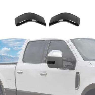 Imagem de RT-TCZ Espelho retrovisor preto fumê capa de luz de seta acabamento acessórios externos para Ford F250/F350/F450/F550 2017-2023