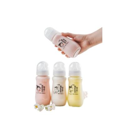 Imagem de Bebida Mamadeira Iogurte Chuyin 280ml Vidro | Bebida Láctea Cremosa | Sabores | Importada | Mimos Korea (Kit com 2 sabor via chat)