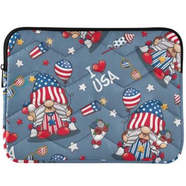 Imagem de Capa para laptop America Independence Gnomos, capa para notebook para MacBook Pro de 13 polegadas, universal, 13 a 14 polegadas, capas fofas para computador