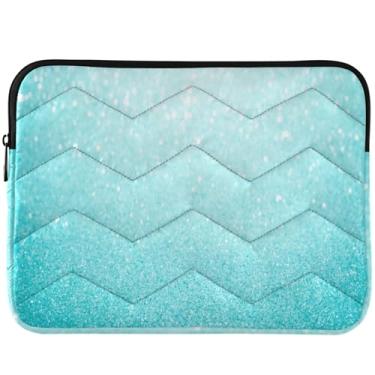 Imagem de Bolsa para laptop azul claro brilhante brilhante para Mac Air 13 polegadas capa protetora para laptop 13-14 polegadas universal