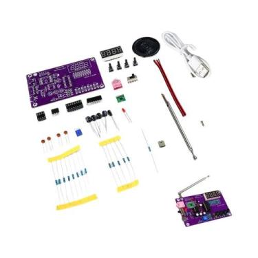 Imagem de Kit Eletrônico DIY De Rádio FM Com Frequência Ajustável 87-108MHz, Dis