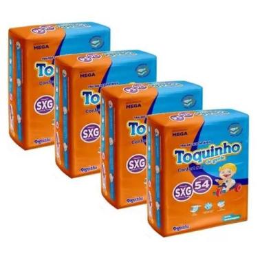 Imagem de Fralda Toquinho de Gente 4 Pacotes Tamanho XXG - 216 Unidades
