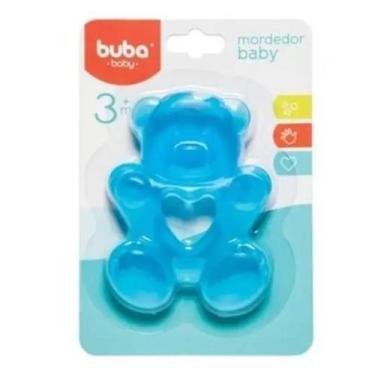 Imagem de Mordedor Bebê Buba Gelado Água Urso Azul  Resfriável