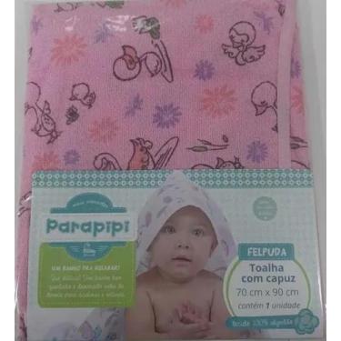 Imagem de Toalha Felpuda Com Capuz 100% Algodão Parapipi Rosa - Minasrey