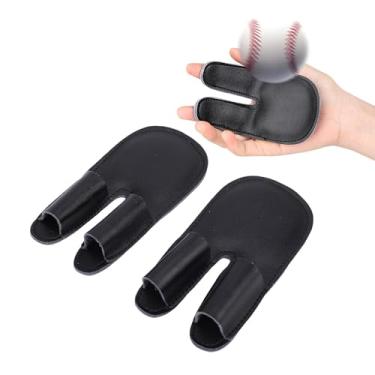 Imagem de banapoy Protetor de Dedo de Beisebol, 2 Peças de Couro PU Com Absorção de Choque de Manga de Dedo para Treinamento Esportivo, Com Design Ergonômico para Atletas Jovens de Softball de
