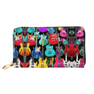 Imagem de XLLingL Carteiras de cartão de crédito impressas, bolsas longas de couro femininas, carteiras com zíper, carteira de viagem simples