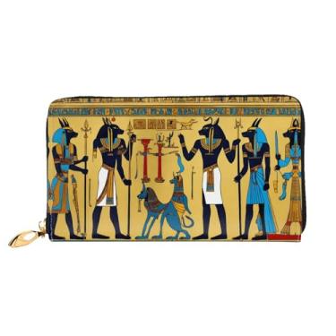 Imagem de XLLingL Carteiras de cartão de crédito impressas, bolsas longas de couro femininas, carteiras com zíper, carteira de viagem simples