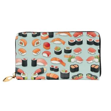 Imagem de XLLingL Carteiras de cartão de crédito impressas, bolsas longas de couro femininas, carteiras com zíper, carteira de viagem simples