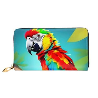 Imagem de XLLingL Carteiras de cartão de crédito impressas, bolsas longas de couro femininas, carteiras com zíper, carteira de viagem simples