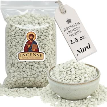 Imagem de Holy Land Market Incenso Jerusalém - para uso pessoal ou igreja, qualidade premium do Monte Athos (Nardo, 100 g)