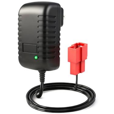 Imagem de SEEHOM Carregador infantil de 6 V, carregador de bateria de 6 volts substituto para Wal-Mart Truck Jeep Kidtrax Peg Perego trator Lamborghini BCP Roda alimentada Plugue quadrado vermelho