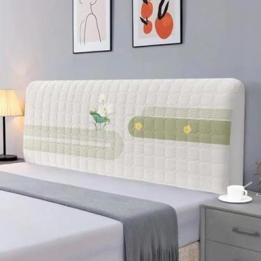 Imagem de Capa de cabeceira de cama, elástica à prova de poeira, lavável na máquina e resistente a rugas, capa protetora para decoração de quarto - Tipo 03||100 cm