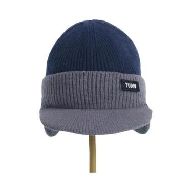 Imagem de Gorro Térmico Tricotado Para Homens E Mulheres, Quente E À Prova De Ve