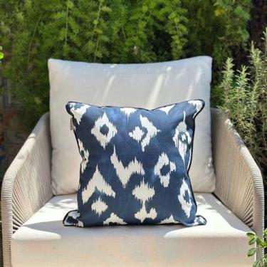Imagem de Capa Almofada Impermeável Estampa Geométrica 45x45 Azul - AMOFADAS