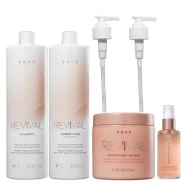 Imagem de BRAÉ Revival Kit Shampoo 1 Litro + Condicionador 1 litro + Máscara 500