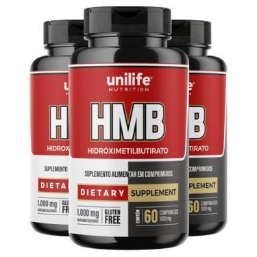 Imagem de Kit 3 HMB Unilife 60 Comprimidos 1000mg