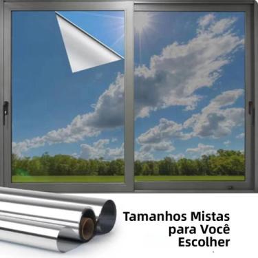 Imagem de Filme Vinílico Autoadesivo Anti UV Refletivo Para Janelas, Bloqueador 