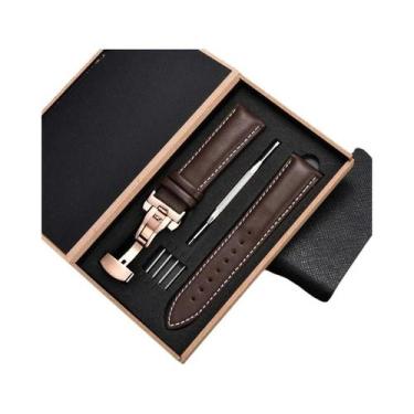 Imagem de Pulseira De Relógio Unissex De Couro Genuíno, 18mm, 20mm, 22mm, 24mm, 