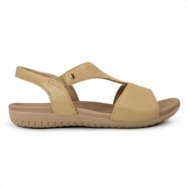 Imagem de Sandália Usaflex Feminina Elástico em Couro Casual R18083-Feminino