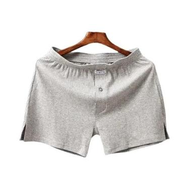 Imagem de Cuecas Boxer Masculinas De Algodão Elástico Com Costura Reforçada Para