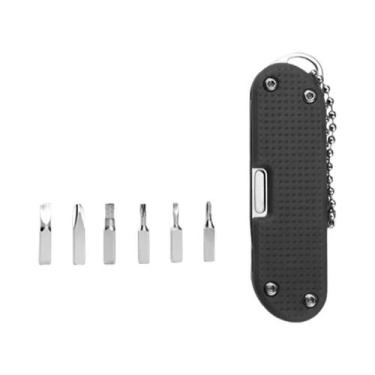 Imagem de Canivete Portátil Multifuncional Preto Com Chave De Fenda E Ferramenta