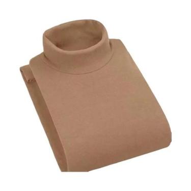 Imagem de Camiseta Térmica Masculina De Inverno Em Veludo Com Gola Alta E Manga 