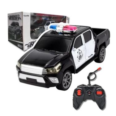 Imagem de Carrinho De Controle Recarregavel Remoto Policia Caminhonete Toyota Hi