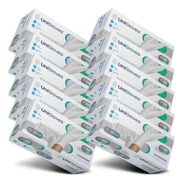 Imagem de Luva Descartável Látex Tamanho P com Pó Kit 1000 UniGloves B - Congrat