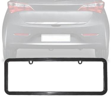 Imagem de Par Moldura de Placa Preta Lisa Universal - Shekparts