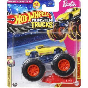 Imagem de Hot Wheels - 1:64 - Barbie Corvette XL - Monster Trucks - JCD97