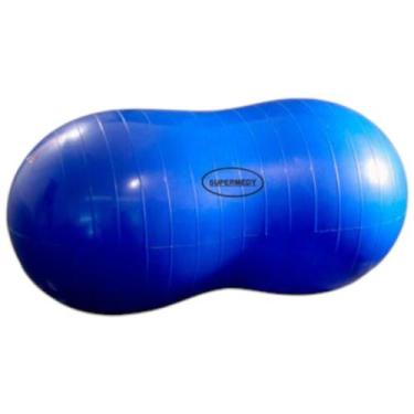 Imagem de Bola Feijão de Ginastica Pilates Azul Supermedy 90cm X 45cm