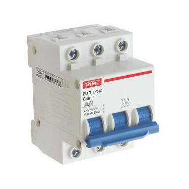Imagem de Disjuntor Tripolar DIN FD 3P Curva C 40A 5219 - Fame