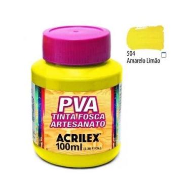 Imagem de Tinta Pva Fosca 100ml 504 Amarelo Limao Acrilex