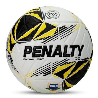 Imagem de Bola De Futsal Penalty RX 500 XXVI 2026 Selo CBFS, Branco, Amarelo