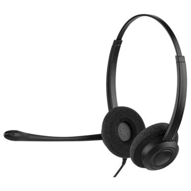 Imagem de Headset Biauricular CHS 60B USB Plug And Play com Cancelador de Ruído Preto Intelbras