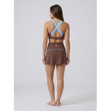 Imagem de Short Saia Bravo Dual Marrom com Azul, Marrom, Azul, GG