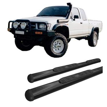 Imagem de Estribo lateral Hilux 1998 A 2004 OVAL OBLONGO Preto