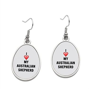 Imagem de Brinco de pastor australiano – Brincos com pingente de pastor australiano para meninas – Presente de festa de aniversário dos