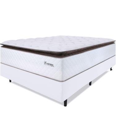 Imagem de Cama Box Casal Colchão Molas Ensacadas com Pillow Top Extra Conforto 138x188x72cm - Premium Sleep - BF Colchões