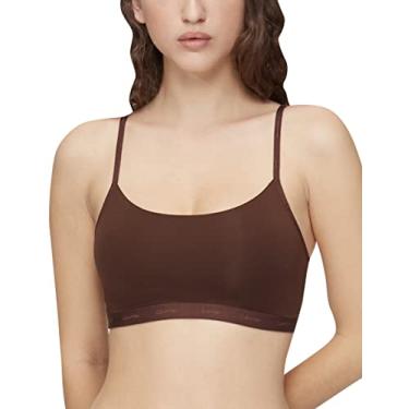 Imagem de Calvin Klein Sutiã feminino sem forro forma ao corpo, Umber, G