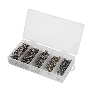 Imagem de 8 formas giratórias giratórias, forte força de tração Resistência ao desgaste 210 unidades / lote Rolamento de esferas giratório sólidos anéis de alta velocidade para pesca