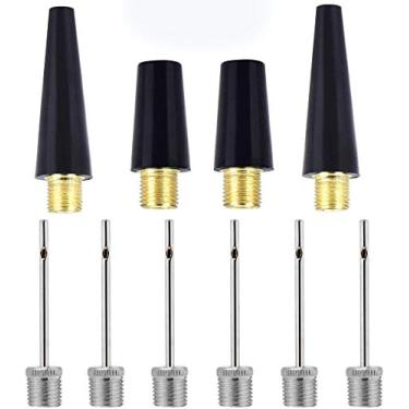 Imagem de HDNNC Agulha de bomba de esfera, agulha de bomba de ar, bocal de agulhas de inflação para balão de basquete, bola de vôlei de futebol e balão, todas as outras bolas esportivas - pacote com 10