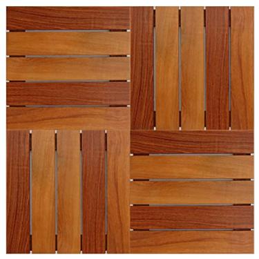 Imagem de Kit Deck em Placa de Madeira Modular 50x50cm com 12 Placas Isabela Revestimentos Cumaru