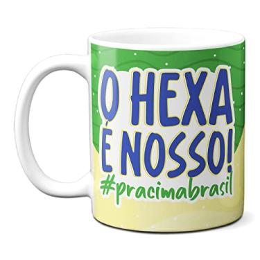 Imagem de Caneca Homer Lisa Simpsons O Hexa É Nosso! Pra Cima Brasil! (Branca)