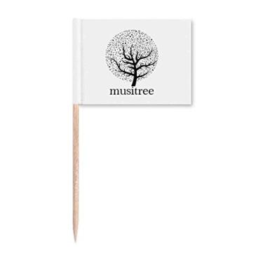 Imagem de Árvores musicais florescem Art Deco presente moda palito bandeiras marcadoras decoração de festa