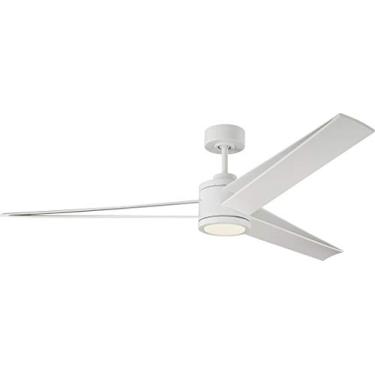 Imagem de Monte Carlo Ventilador de teto 3AMR60RZWD Armstrong Unique Energy Star de 152 cm com luz LED e controle remoto manual, 3 conjuntos de lâminas ABS, branco fosco