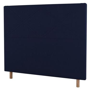 Imagem de Cabeceira Cama Box Casal King Size Cairo 195cm Azul Marinho