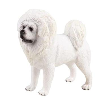 Imagem de Miniaturas de Simulação de Animais Miniatura Realista Modelo Animal para Decoração de Mesa Presente de Aniversário Educação Brinquedos Topos de Bolo C, Branco