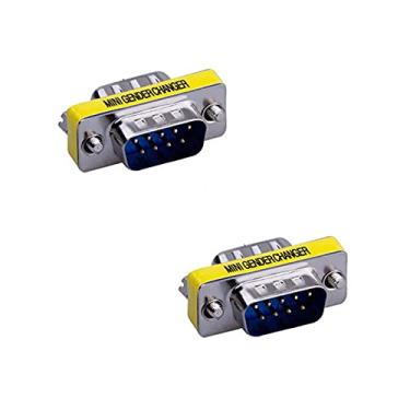 Imagem de LuoQiuFa 2 Pack Rs232 Serial Cable 9 Pin DB9 Male to Male Gender Changer Coupler Adapter Connector