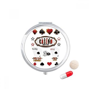 Imagem de Utensílios de jogo padrão baralho, porta-comprimidos, caixa de armazenamento de remédios